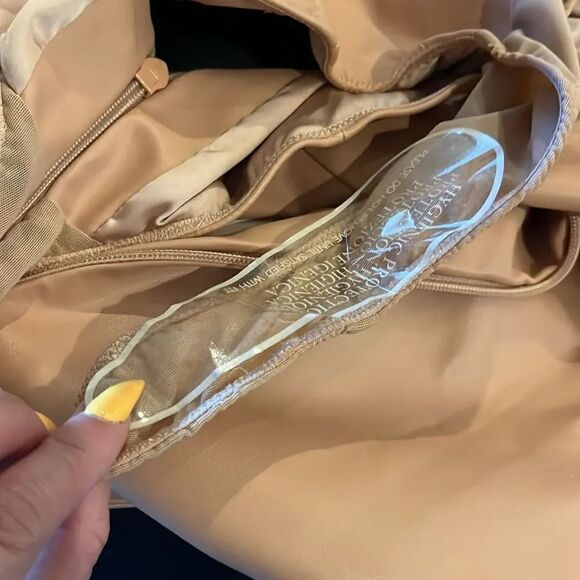 House of CB London Blush Pink Vegan Leather Collared Faux Wrap Bodysuit, size M! - Picture 9 of 12